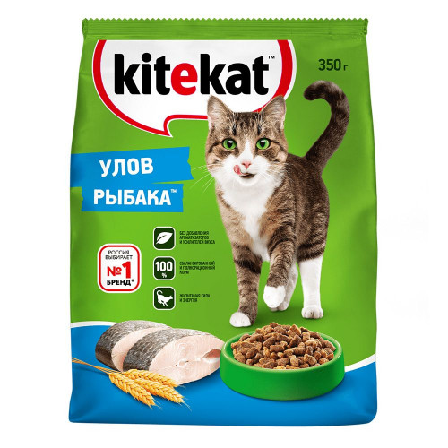 Сухой корм для кошек Kitekat Улов рыбака, с рыбой Сухой корм для кошек Kitekat Улов рыбака, с рыбой